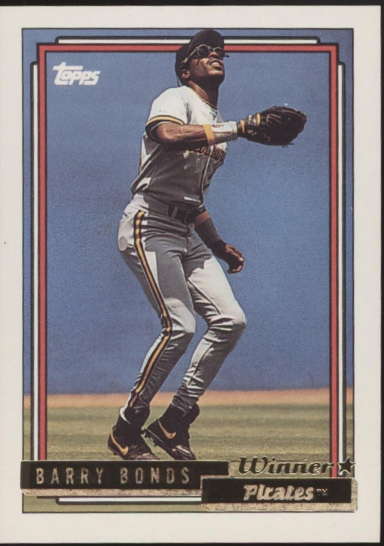 Barry Bonds 1992 Topps Gold Winner #380