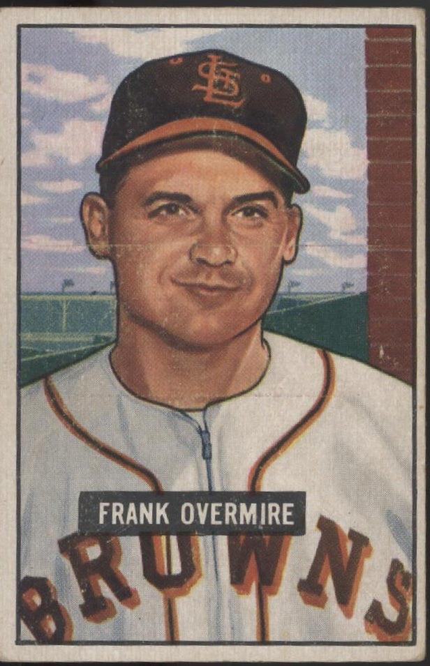 Frank Overmire 1951 Bowman #280 St. Louis Browns VG