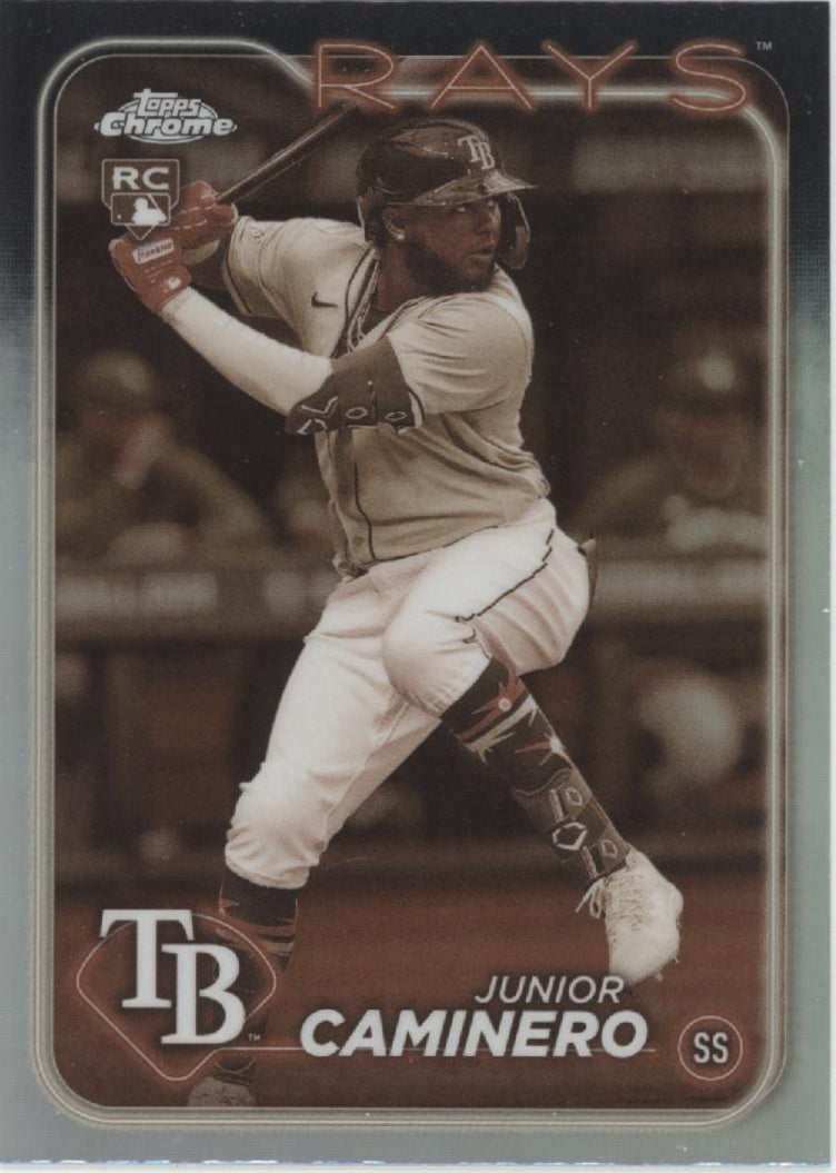 Junior Caminero 2024 Topps Chrome Sepia Refractor RC #213