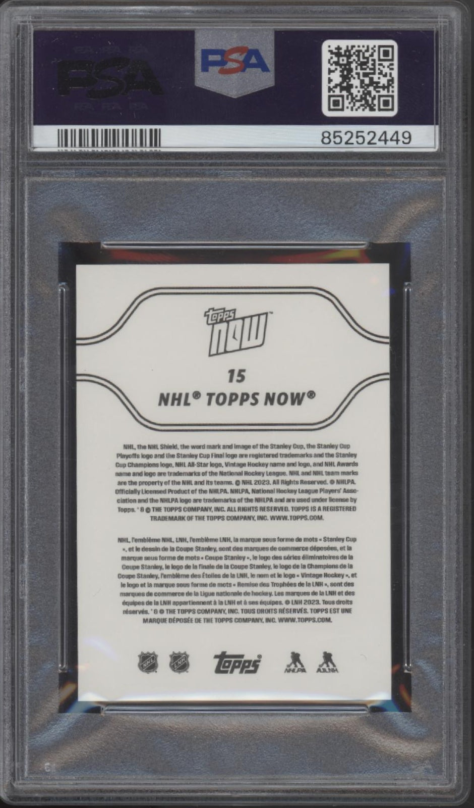Connor Bedard 2023-24 Topps Now Stickers Red Jersey RC #15 PSA 10 #1