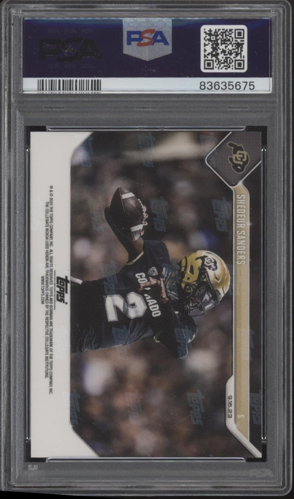 Shedeur Sanders 2023 Bowman University Now #5 PSA 10 #3