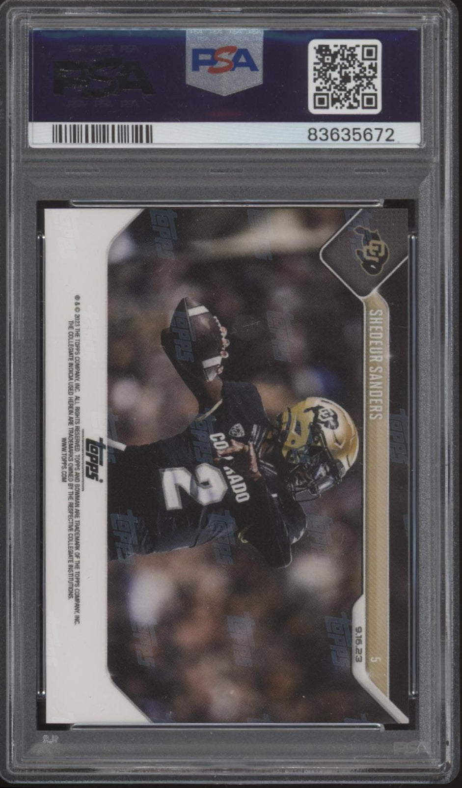 Shedeur Sanders 2023 Bowman University Now #5 PSA 10 #4