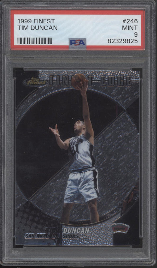 Tim Duncan 1999-00 Topps Finest Edge #246 PSA 9
