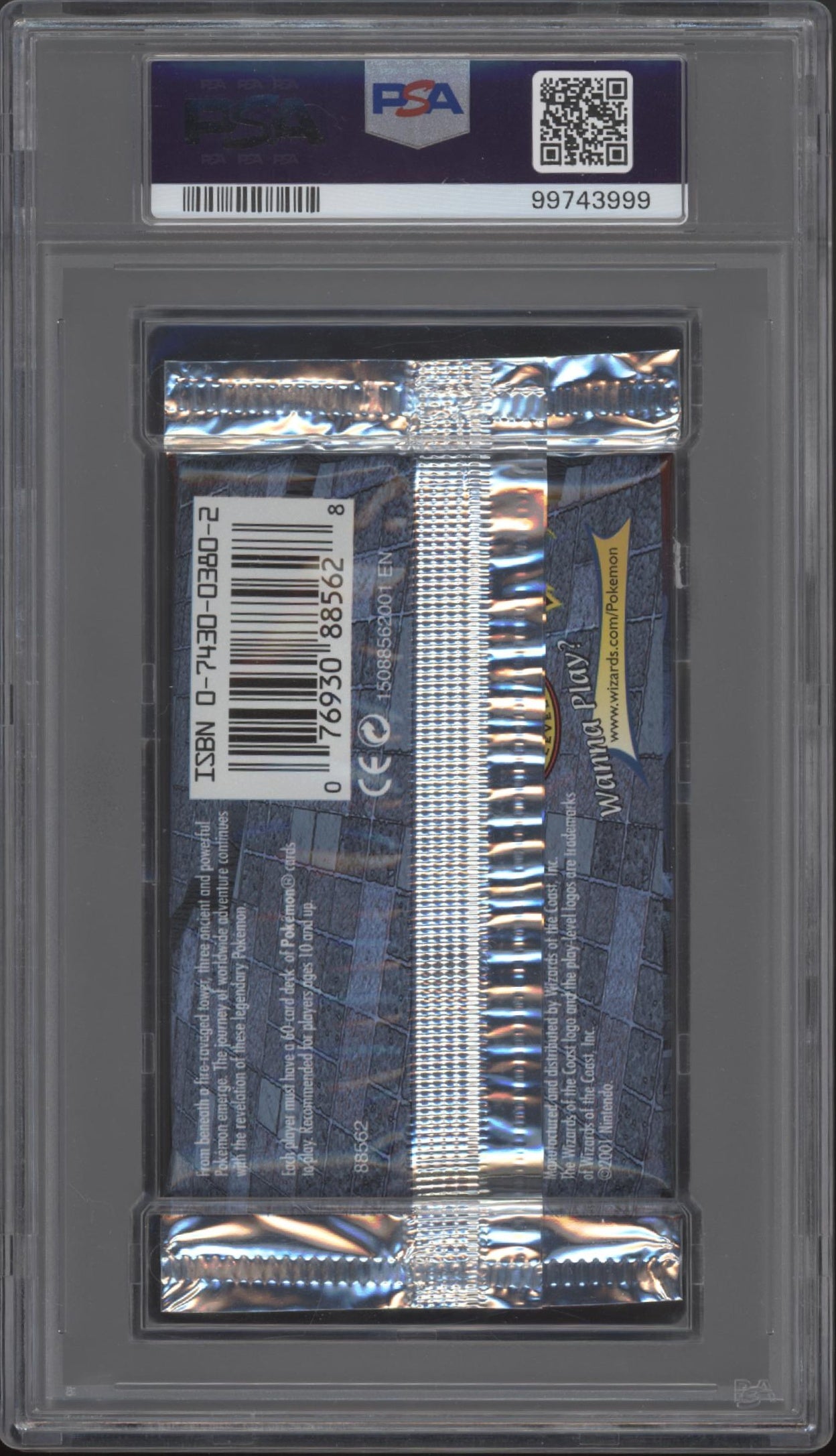 Neo Revelation Pokemon 1st Edition Entei Booster Pack PSA 9
