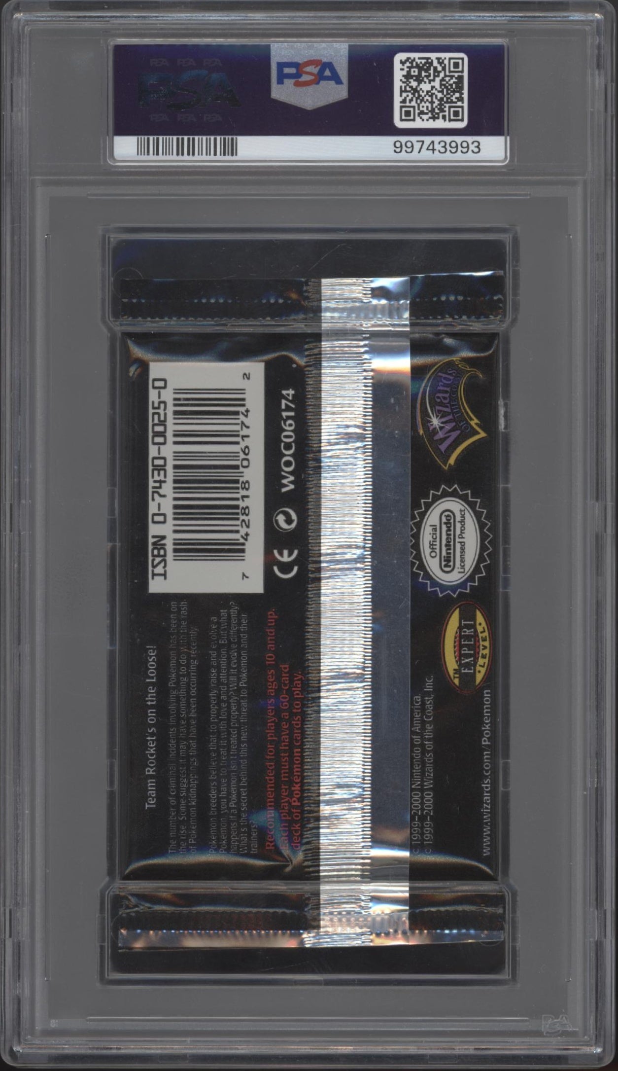 Team Rocket Pokemon 1st Edition Giovanni Booster Pack PSA 9