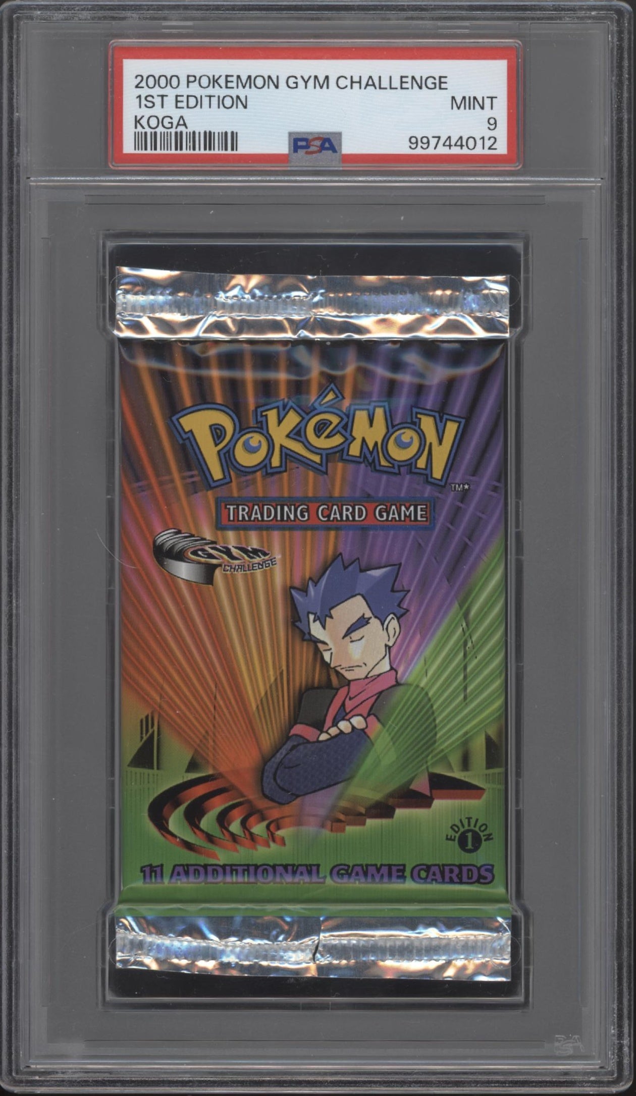 Gym Challenge Pokemon 1st Edition Koga Booster Pack PSA 9