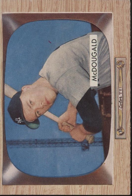 Gil McDouglad 1955 Bowman #9 New York Yankees EX
