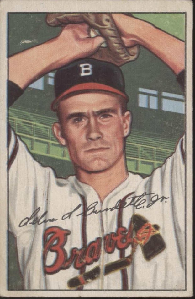 Lew Burdette 1952 Bowman RC #244 Boston Braves VG-EX