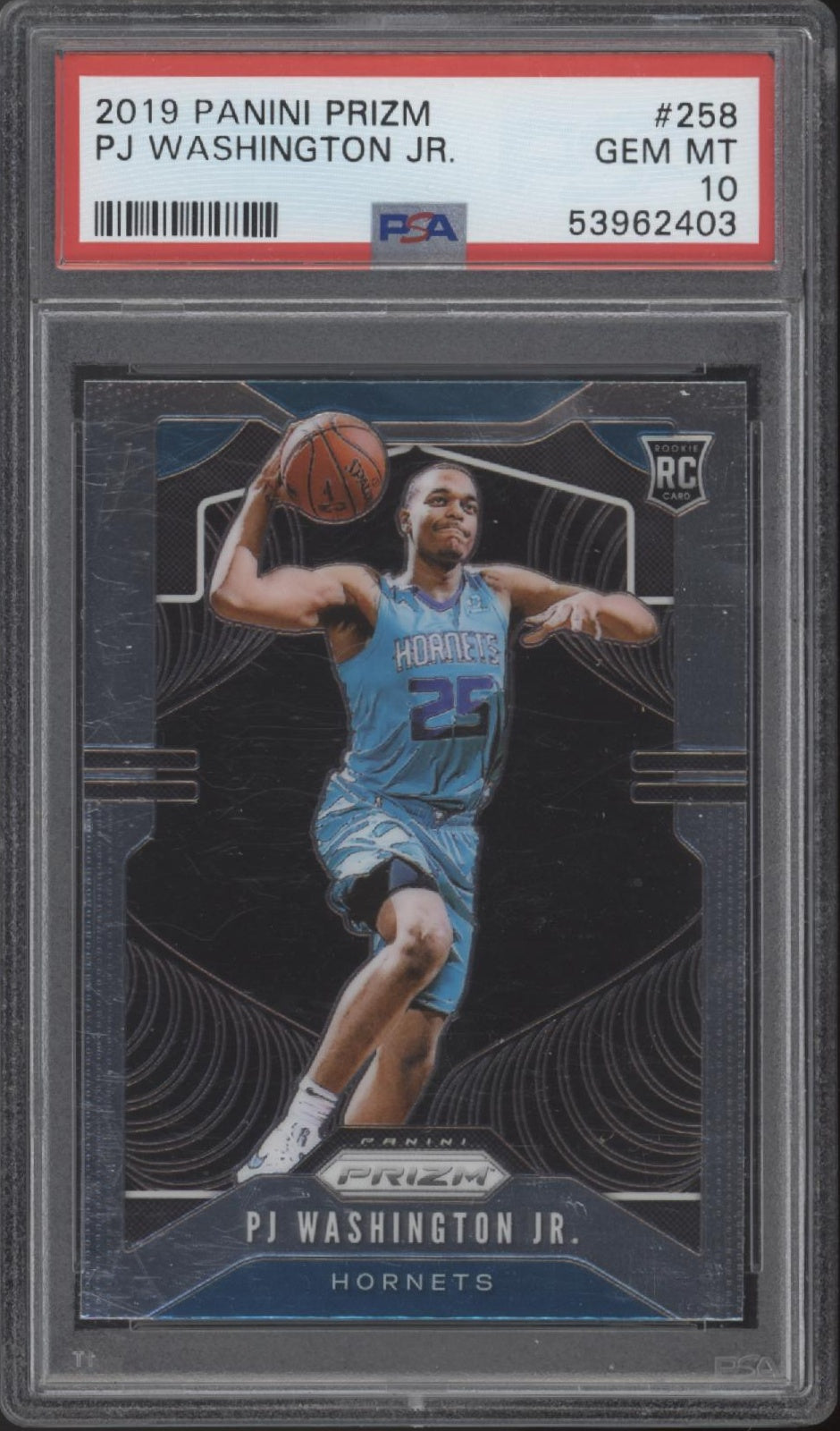 PJ Washington 2019-20 Panini Prizm RC #258 PSA 10