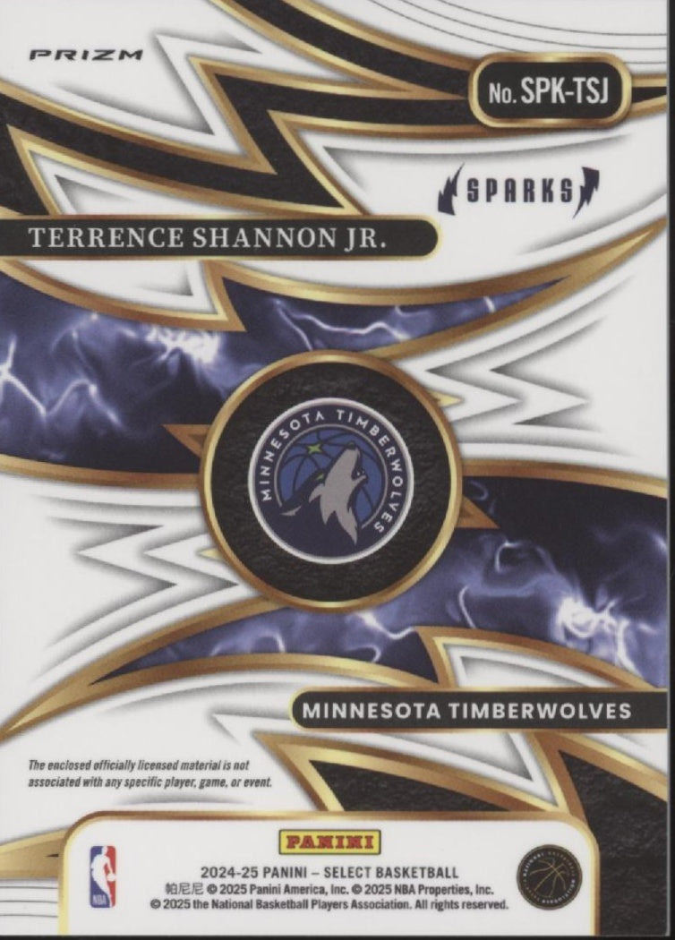 Terrence Shannon Jr. 2024-25 Panini Select Prizm Swatch RC #SPK-TSJ
