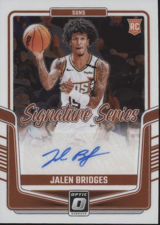 Jalen Bridges 2024-25 Panini Donruss Optic Signature Series RC Auto #SS-BRD