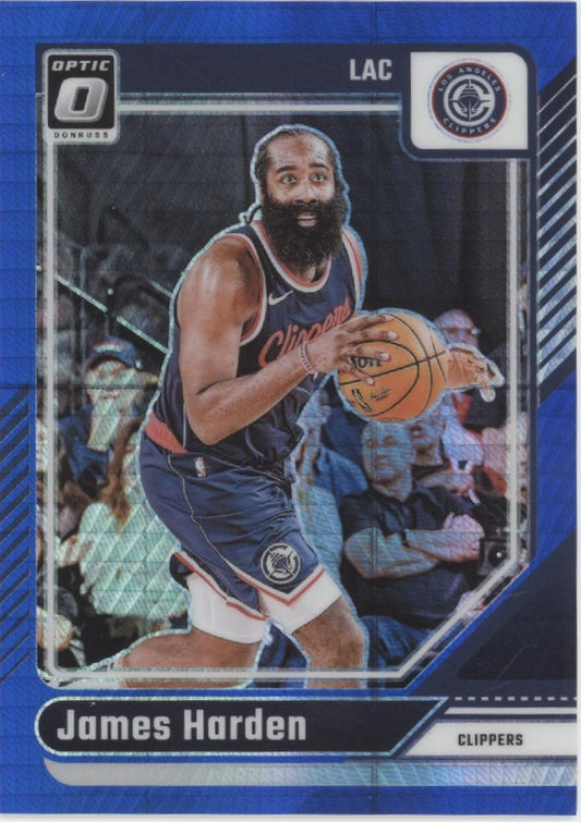 James Harden 2024-25 Panini Donruss Optic Blue Hyper Prizm 101/175 #211