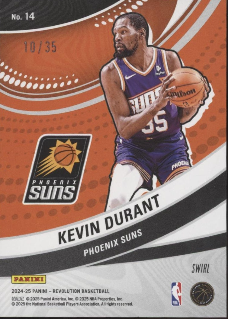 Kevin Durant 2024-25 Panini Revolution Vortex Swirl 10/35 #14