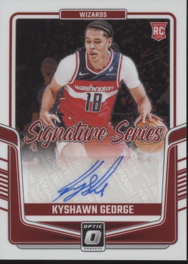 Kyshawn George 2024-25 Panini Donruss Optic Signature Series RC Auto #SS-KYS