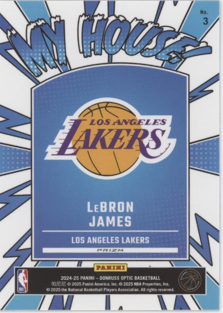 LeBron James 2024-25 Panini Donruss Optic My House! Purple Prizm #3 #1