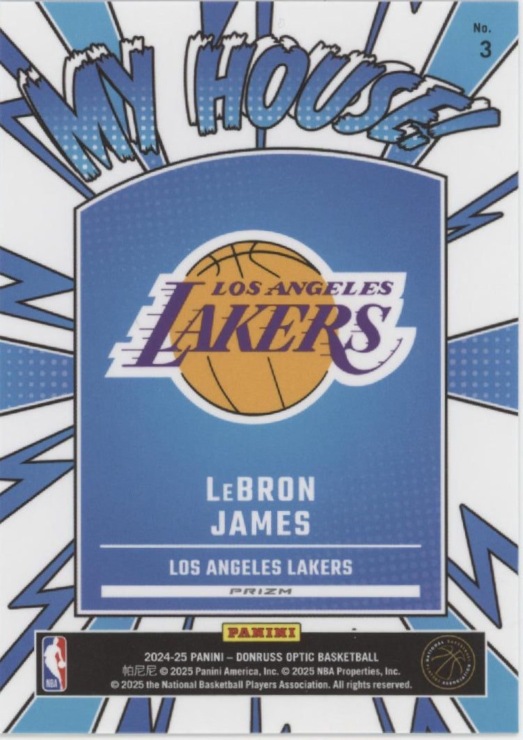 LeBron James 2024-25 Panini Donruss Optic My House! Purple Prizm #3 #2