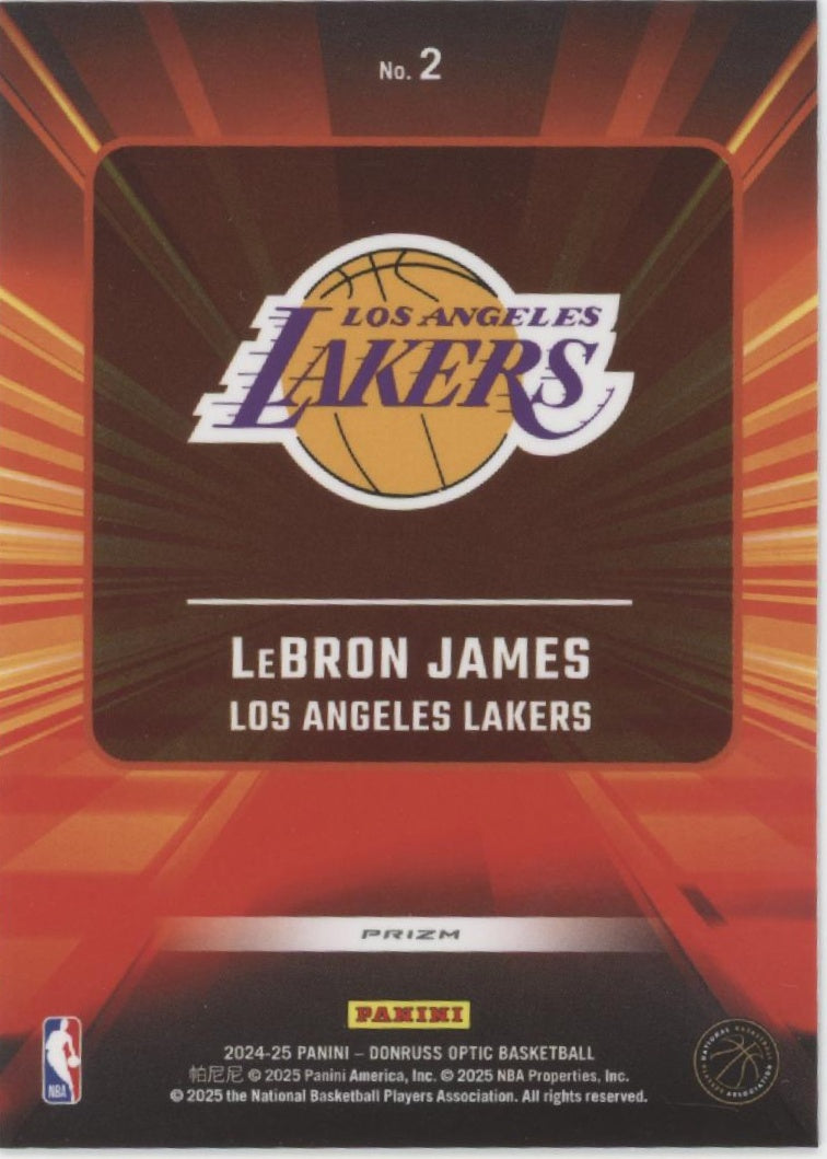 LeBron James 2024-25 Panini Donruss Opti Express Lane Purple Prizm #2 #1