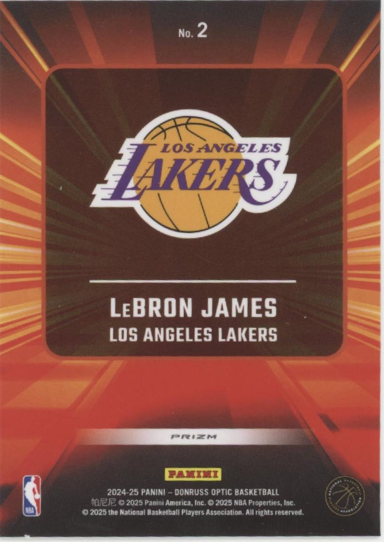 LeBron James 2024-25 Panini Donruss Opti Express Lane Prizm #2
