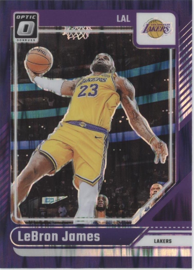 LeBron James 2024-25 Panini Donruss Optic Purple Shock Prizm #148 #1