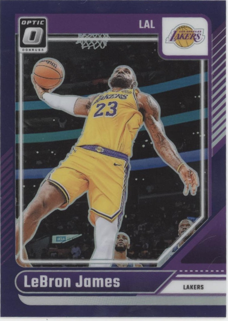 LeBron James 2024-25 Panini Donruss Optic Purple Prizm #148