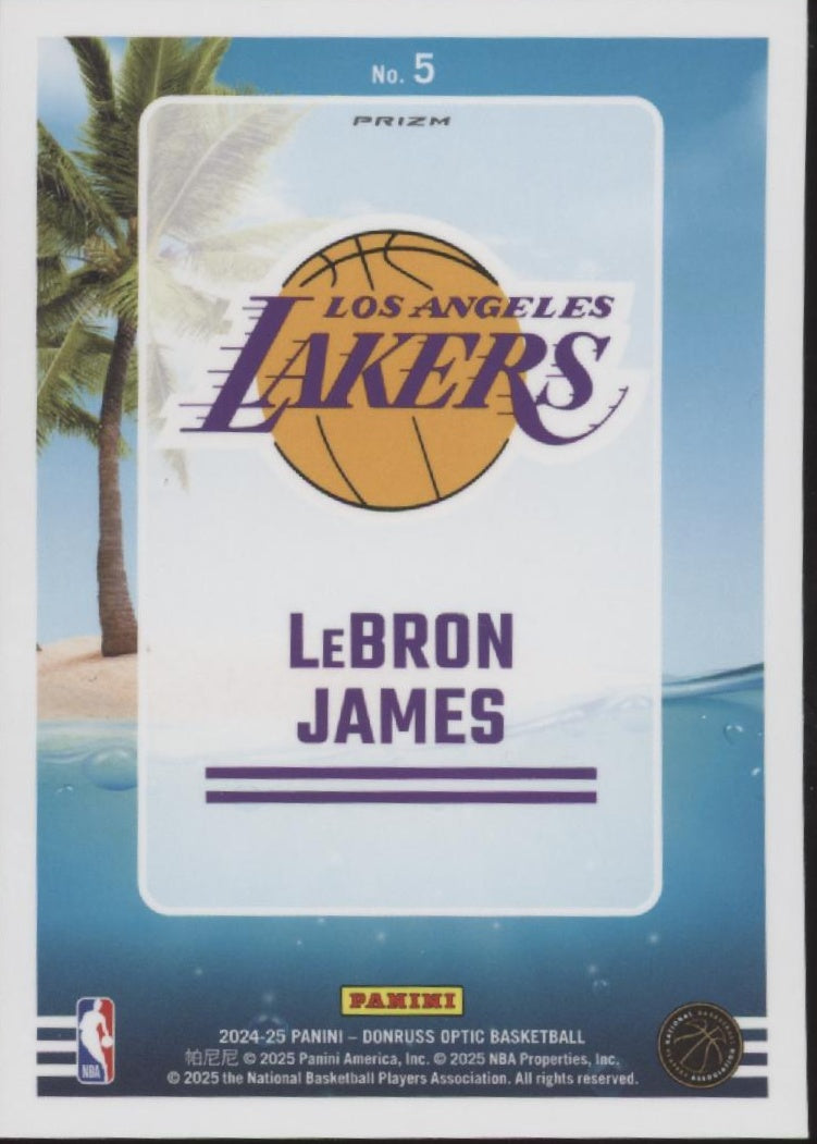 LeBron James 2024-25 Panini Donruss Optic Splash! Purple Prizm #5 #1