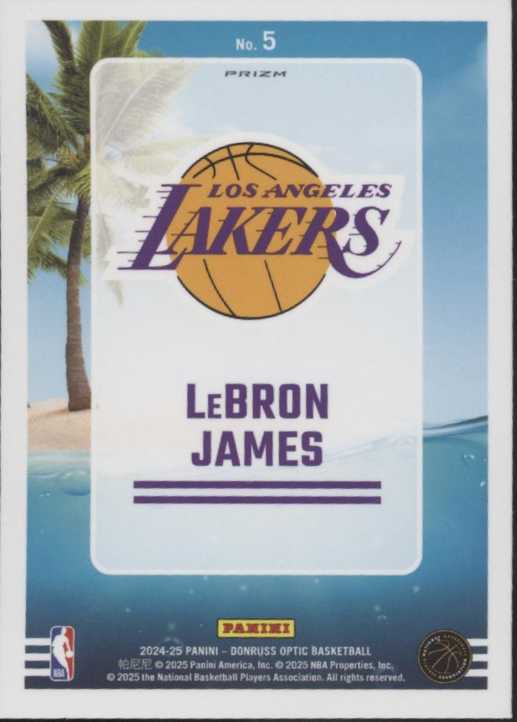 LeBron James 2024-25 Panini Donruss Optic Splash! Purple Prizm #5 #2