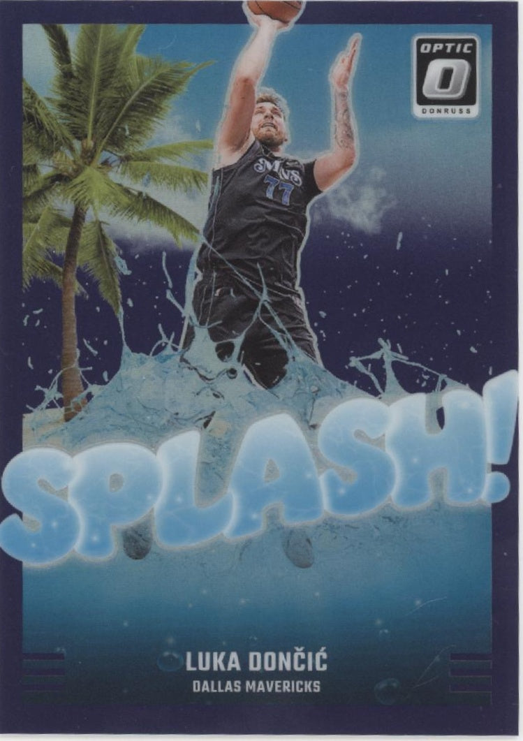 Luka Doncic 2024-25 Panini Donruss Optic Splash! Purple Prizm #1 #2