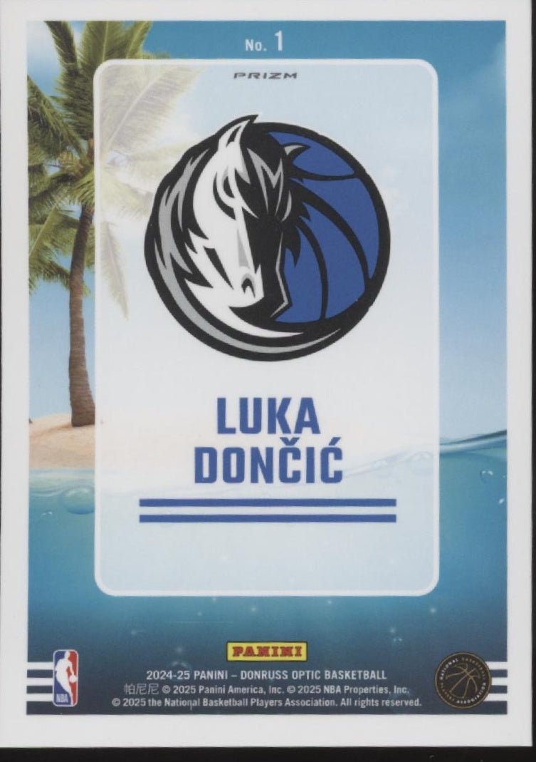 Luka Doncic 2024-25 Panini Donruss Optic Splash! Purple Prizm #1 #3