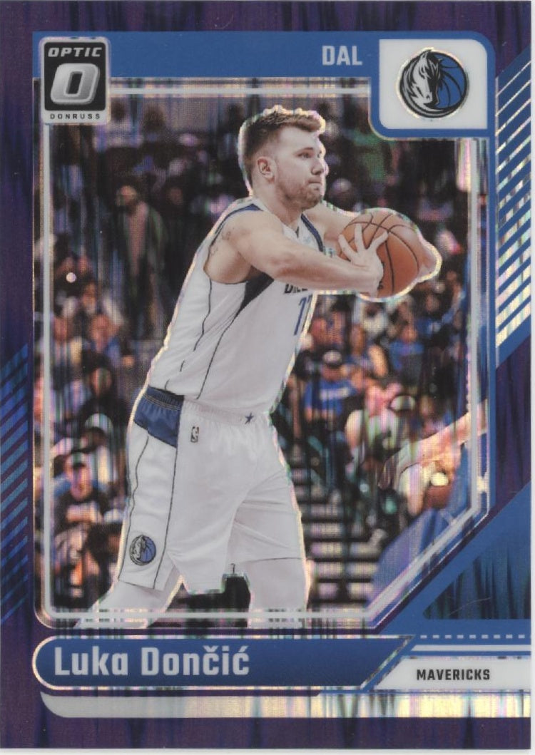 Luka Doncic 2024-25 Panini Donruss Optic Purple Shock Prizm #4