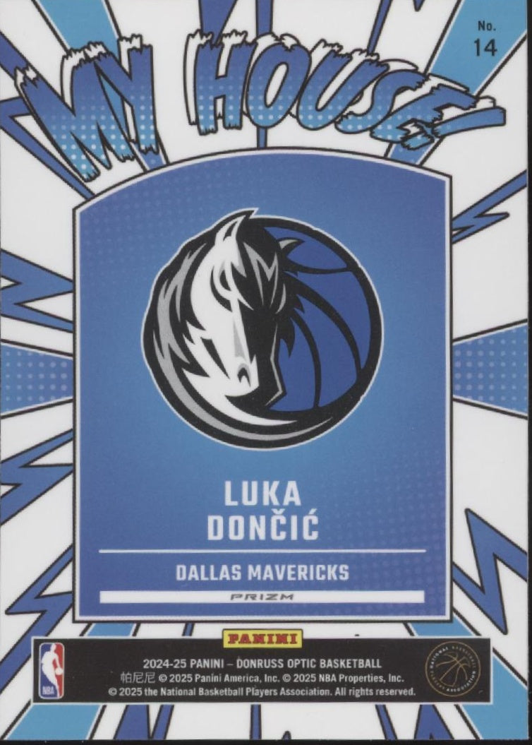 Luka Doncic 2024-25 Panini Donruss Optic My House! Purple Prizm #14 #1