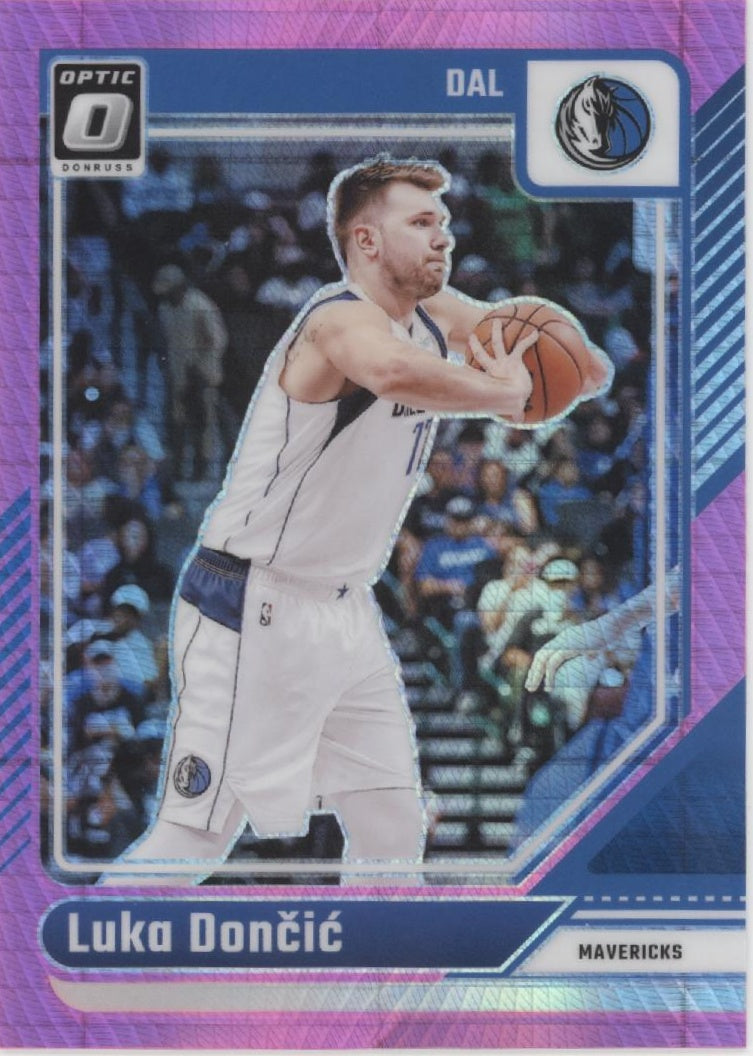 Luka Doncic 2024-25 Panini Donruss Optic Pink Hyper Prizm #214