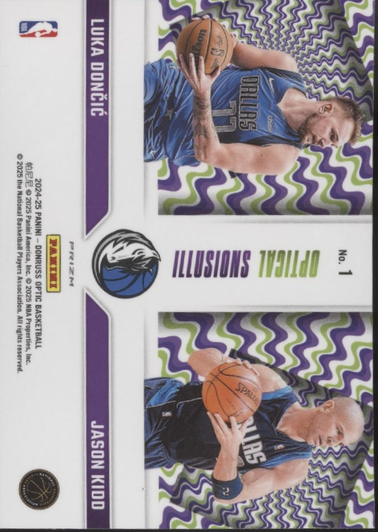 Luka Doncic / Jason Kidd 2024-25 Panini Donruss Optical Illusions #1 #1