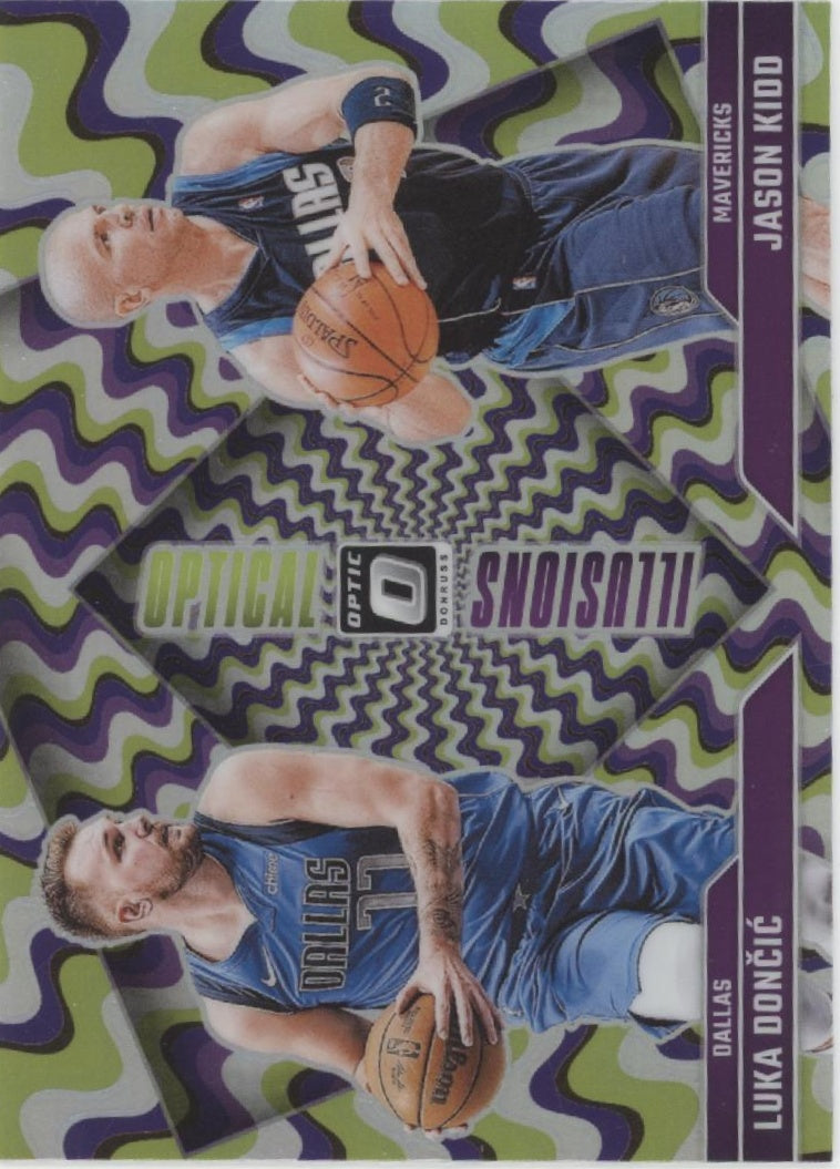 Luka Doncic / Jason Kidd 2024-25 Panini Donruss Optical Illusions #1 #2