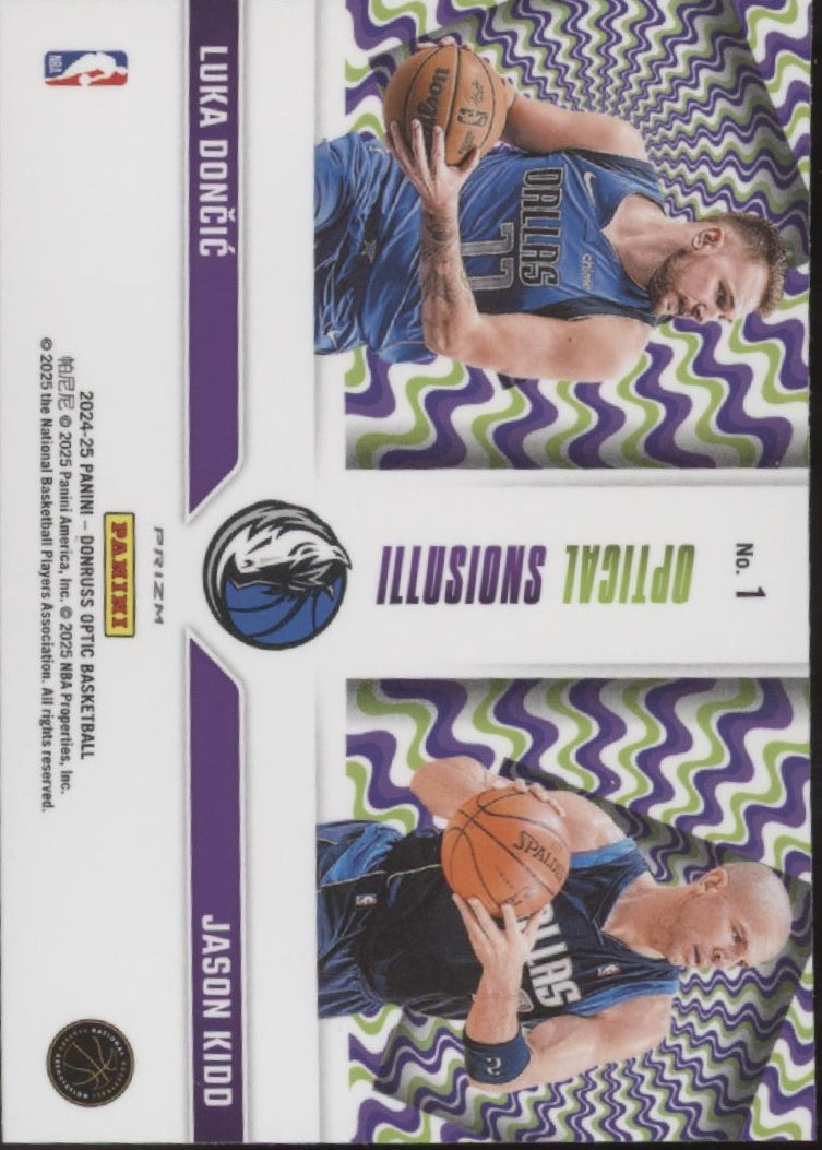 Luka Doncic / Jason Kidd 2024-25 Panini Donruss Optical Illusions #1 #3