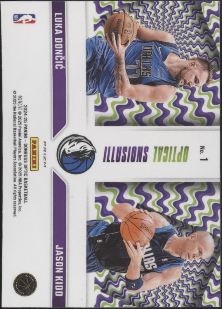 Luka Doncic / Jason Kidd 2024-25 Panini Donruss Optical Illusions #1 #4