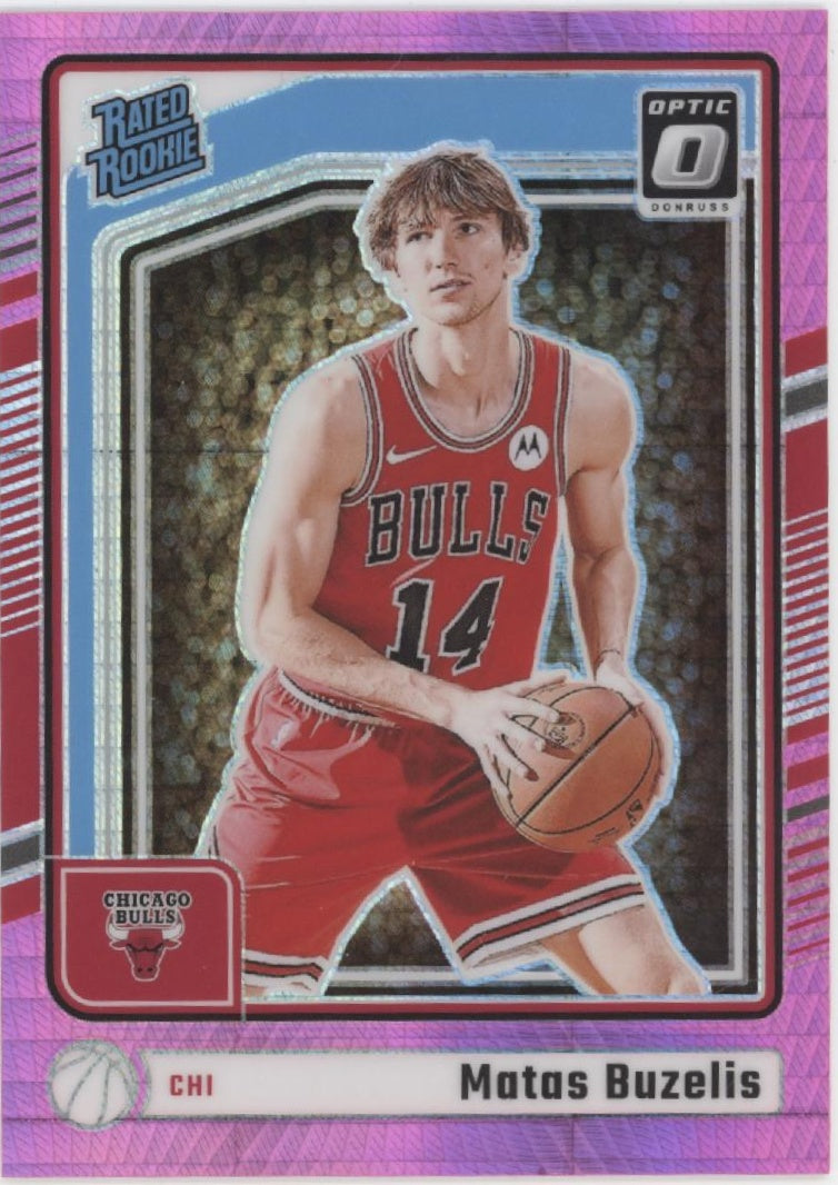 Matas Buzelis 2024-25 Panini Donruss Optic Rated Rookie Pink Hyper Prizm RC #271