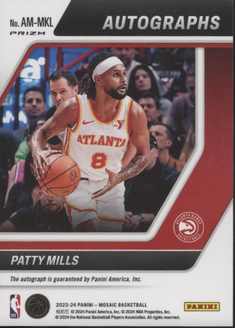 Patty Mills 2023-24 Panini Mosaic Prizm Auto #AM-MKL