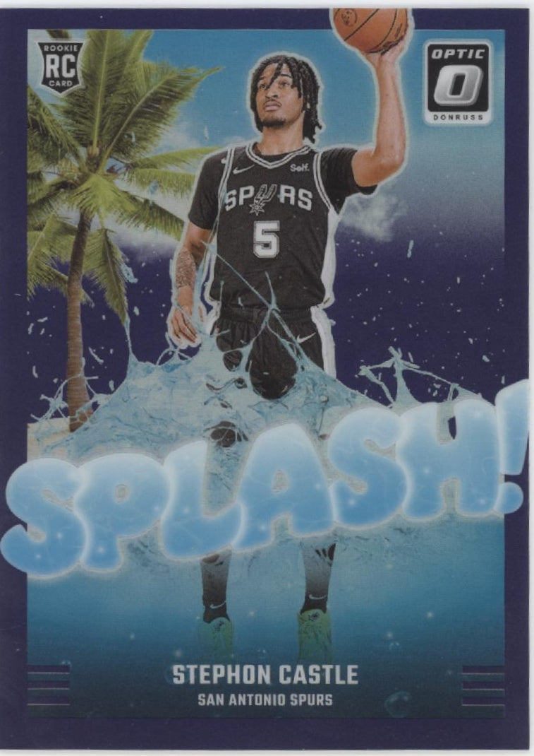 Stephon Castle 2024-25 Panini Donruss Optic Splash! Purple Prizm RC #14