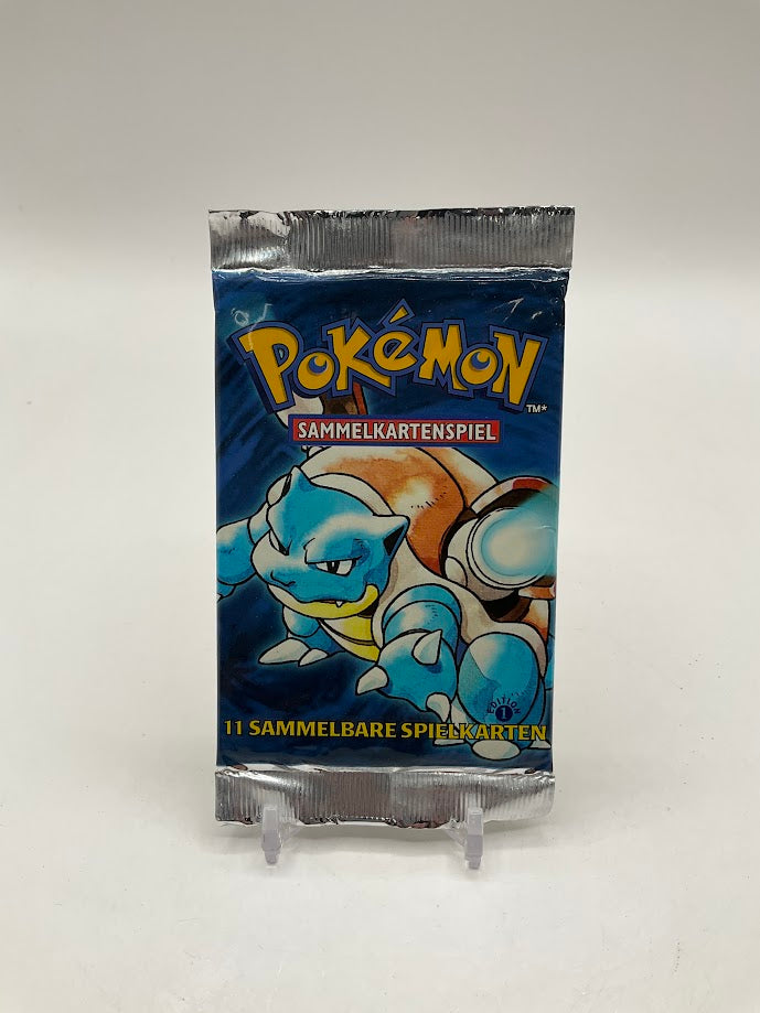 Pokemon Base Set 1st Edition German Booster Pack Blastoise