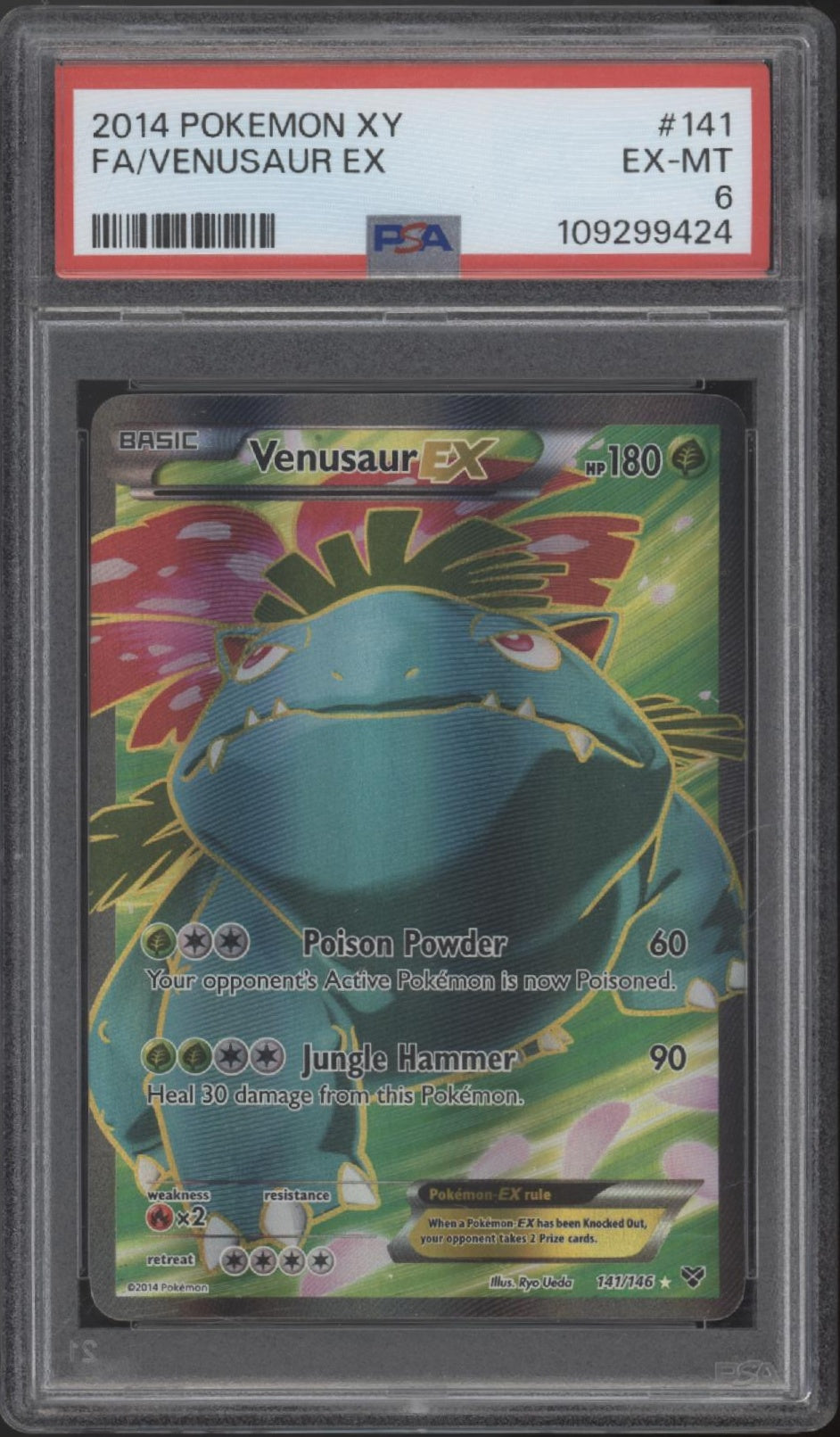 Venusaur ex Pokemon XY #141 PSA 6