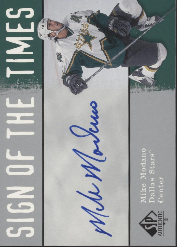 Mike Modano 2000-01 Upper Deck SP Authentic Sign of the Times Auto