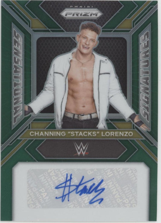 Channing Stacks Lorenzo 2024 Prizm Sensational Signatures Green Prizm Auto