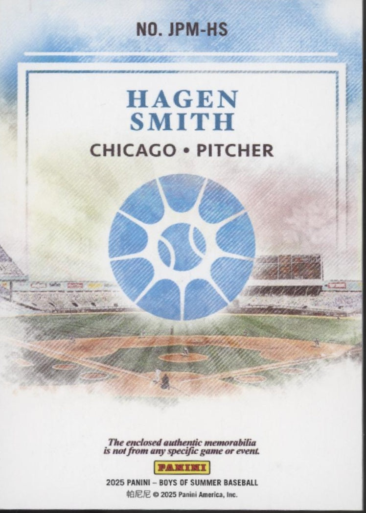 Hagen Smith 2025 Panini Boys of Summer Swatch 14/25 # #JPM-HS