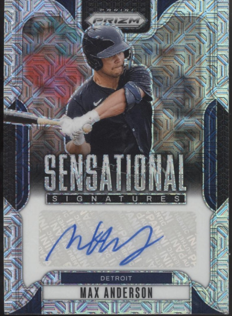 Max Anderson 2025 Panini Prizm Sensational Signatures Mojo Prizm Auto 18/25