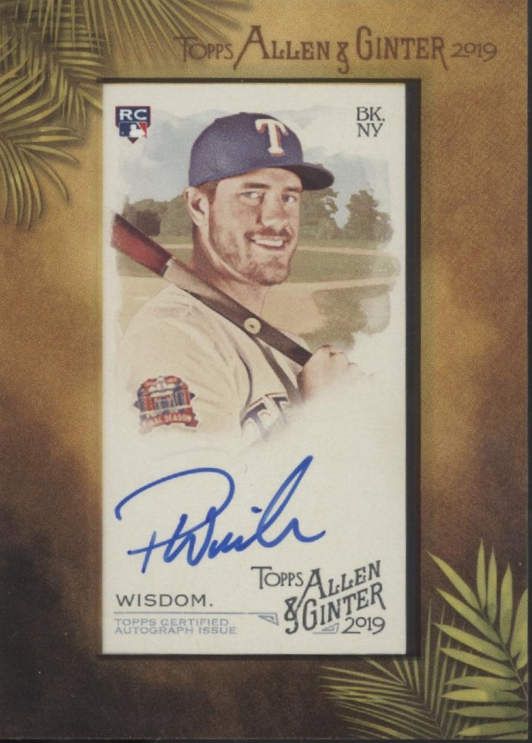 Patrick Wisdom 2019 Topps Allen & Ginter Mini Framed RC Auto #MA-PW