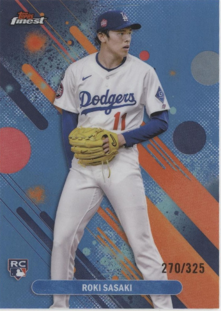 Roki Sasaki 2025 Topps Finest Sky Blue Refractor RC 270 #325 #40
