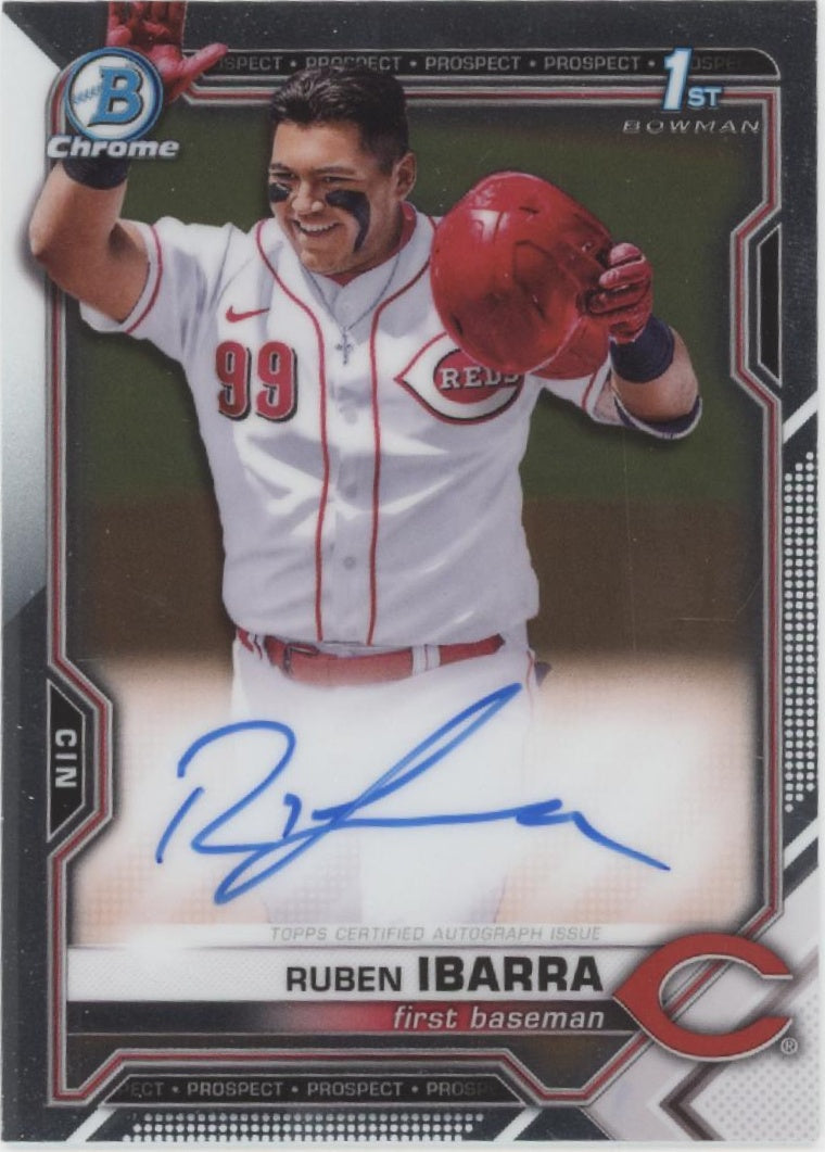 Ruben Ibarra 2021 Bowman Chrome Prospects Auto #CDA-RI