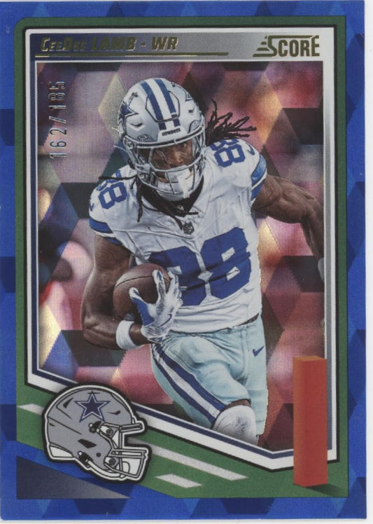 CeeDee Lamb 2025 Panini Score Blue Cubic 162/185 #137
