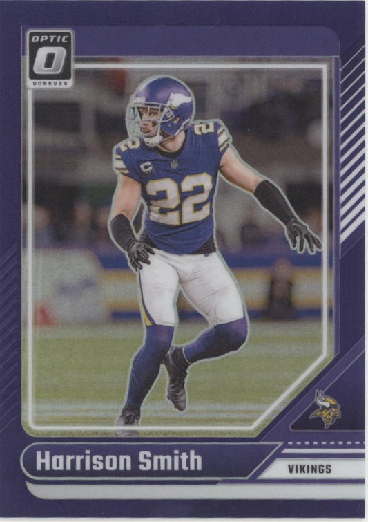 Harrison Smith 2024 Panini Donruss Optic Purple Prizm 25/60 #132