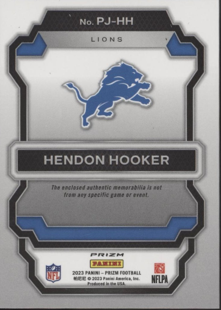 Hendon Hooker 2023 Panini Prizm Premier Jerseys Prizm Swatch RC #PJ-HH